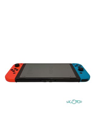 Console Nintendo Switch OLED con controller rossi e blu