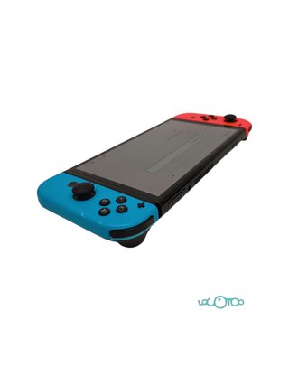 Console Nintendo Switch OLED con controller rossi e blu