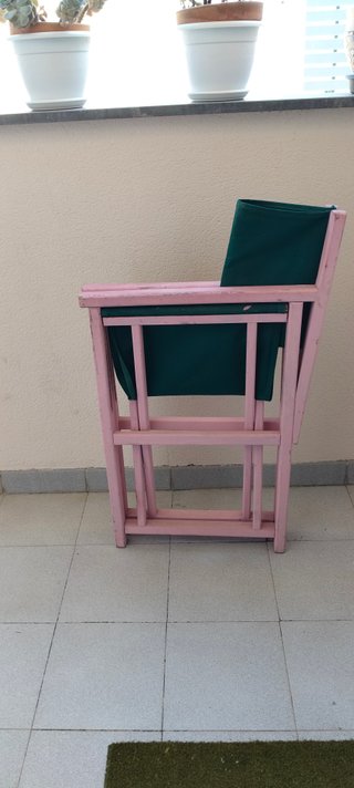 Silla Director Vintage Madera y Loneta