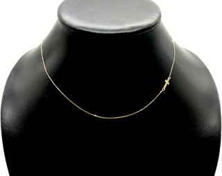 Gargantilla colgante cruz 42cm oro 18k - ref.3277