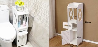 Porta carta e accessori bagno bianco