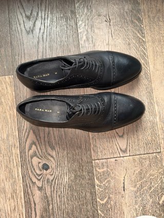 Zapatos Zara Piel Negra Talla 43