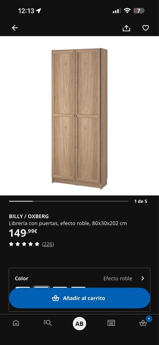 Librería con puertas IKEA