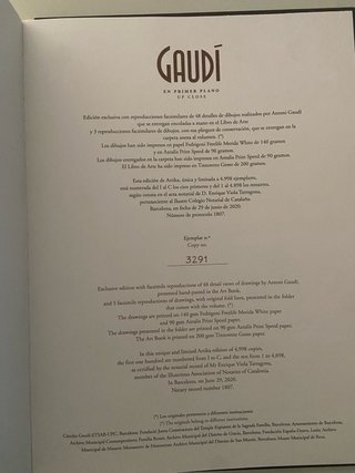 Libro Gaudi en primer plano edicion  ARTIKA