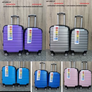 Lote maletas cabina ruedas desmontables