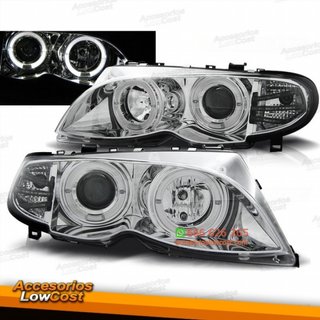 FAROS CON OJOS DE ANGEL PARA BMW E46 (01-05) LIMO