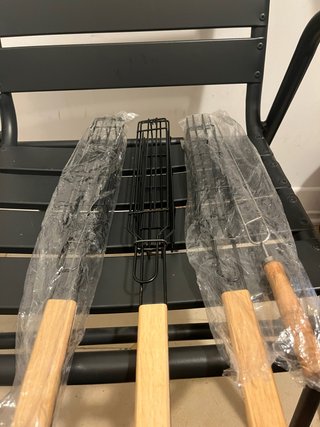 Rejillas para salchichas para barbacoa x3