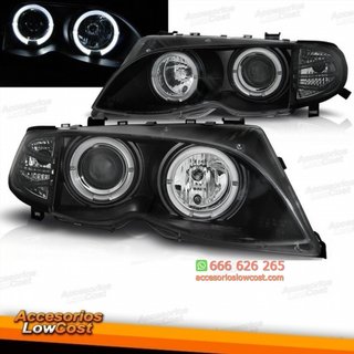 FAROS CON OJOS DE ANGEL PARA BMW E46 (01-05) LIMO