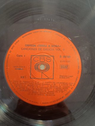 Vinilo Orfeón Terra a Nosa - Canciones de Galicia