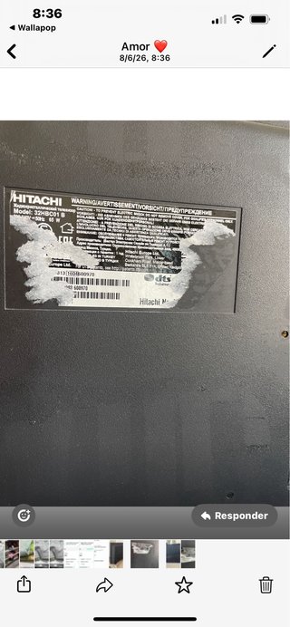 Televisor Hitachi Negro