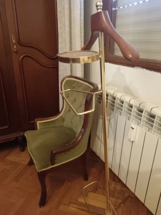 Sillón vintage terciopelo madera