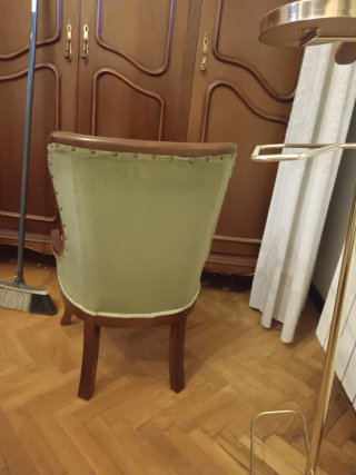 Sillón vintage terciopelo madera