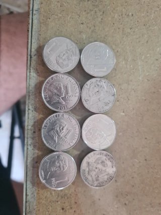8 Monedas Filipinas 1 Peso