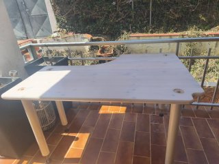 Mesa escritorio madera blanca