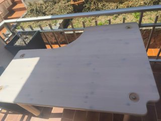 Mesa escritorio madera blanca