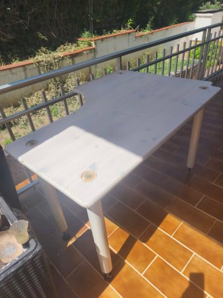 Mesa escritorio madera blanca