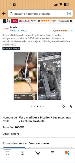 Batidora de mano Bosch ErgoMaster Serie 6