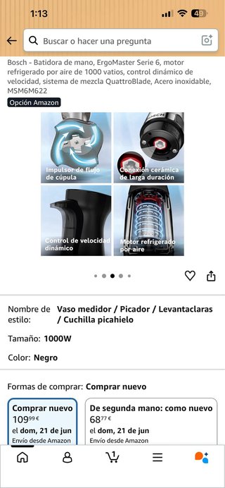 Batidora de mano Bosch ErgoMaster Serie 6