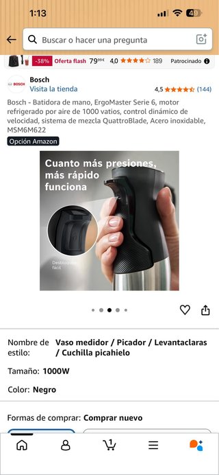 Batidora de mano Bosch ErgoMaster Serie 6