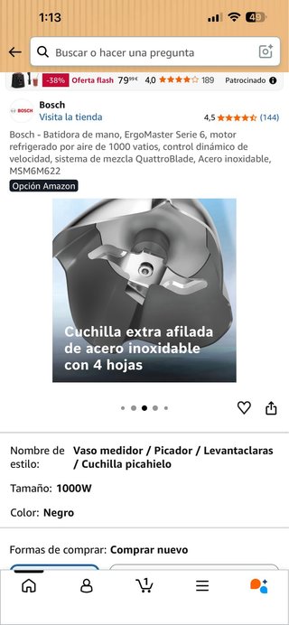 Batidora de mano Bosch ErgoMaster Serie 6