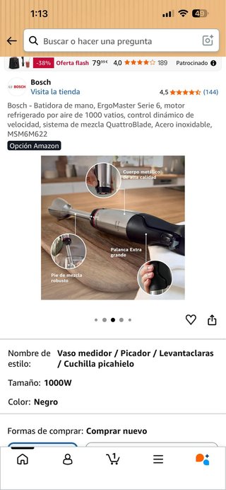 Batidora de mano Bosch ErgoMaster Serie 6