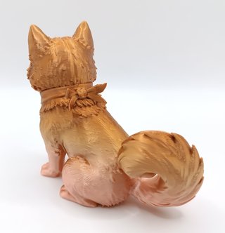 Cane Cagnolino con Campanellino Statuetta Scultura