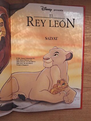 Libro infantil El Rey León Disney