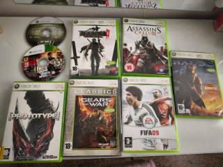 Xbox 360 + mando + 8 juegos | Lote completo