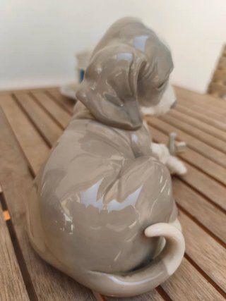 Figura Lladró Perro y Caracol 1139
