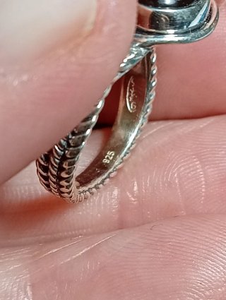 Anillo Plata Ley Ojo Tigre Ajustable