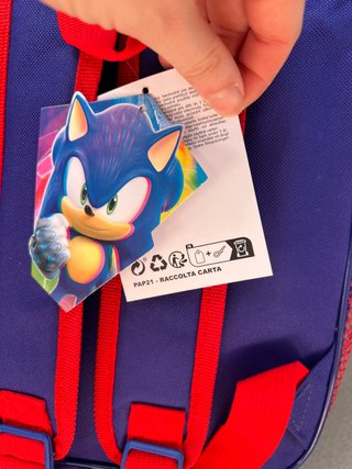 Zaino Sonic Blu e Rosso