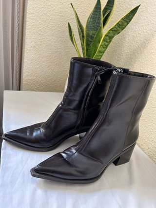 Botines Zara Marrones Tacon