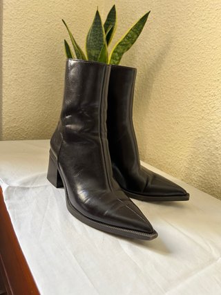 Botines Zara Marrones Tacon