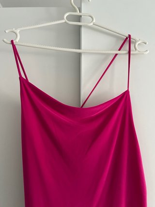 Vestido largo rosa tirantes