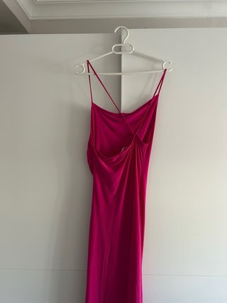 Vestido largo rosa tirantes