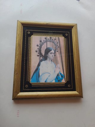 Cuadro Virgen María Orando Dorado