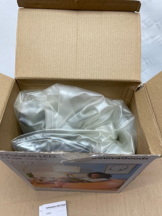 Puff Hinchable InnovaGoods LED Azul/Blanco