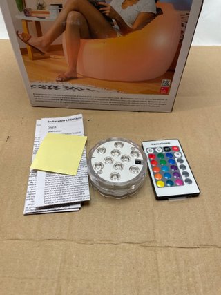 Puff Hinchable InnovaGoods LED Azul/Blanco