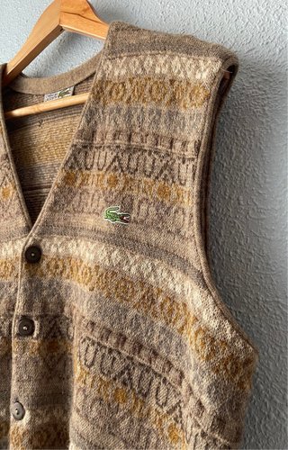 Chaleco de punto Lacoste con estampado