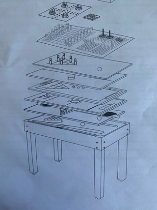 Mesa de billar y juegos de mesa