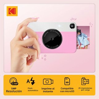 Cámara Instantánea Kodak Printomatic Rosa