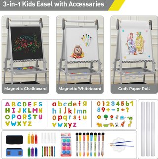 FUNLIO Caballete de Arte para Niños de 3 a 8 años