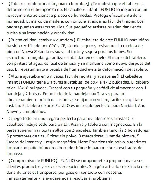 FUNLIO Caballete de Arte para Niños de 3 a 8 años