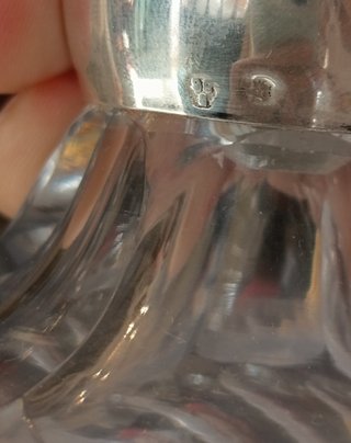 Licorera Torneada cristal y plata