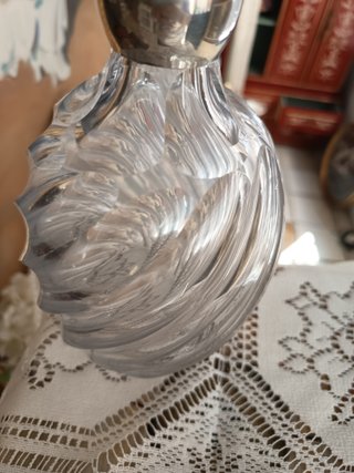 Licorera Torneada cristal y plata