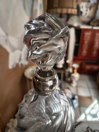 Licorera Torneada cristal y plata