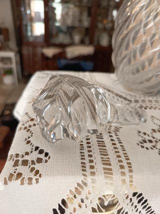 Licorera Torneada cristal y plata