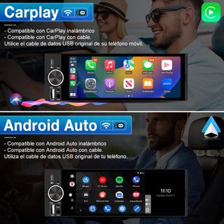 Radio Coche con Pantalla Táctil 6.36 Pulgadas
