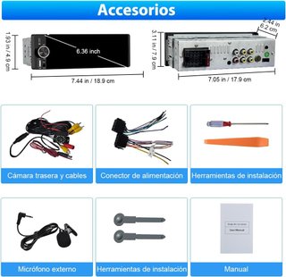 Radio Coche con Pantalla Táctil 6.36 Pulgadas