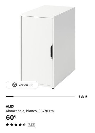 Escritorio Ikea Blanco y Madera con cajonera